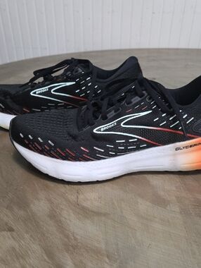 Brooks Black Running Shoes with Orange and White Details